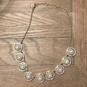 J. Crew Gold and Diamond Statement Necklace